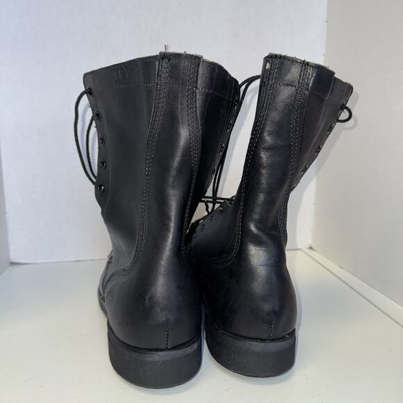 Vintage 88 Black 10.5 Leather Combat Boot COVE Military Steel-toe BILTRITE NWOB main image 12